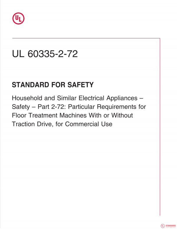 UL 60335-2-72 PDF UL 60335-2-72 PDF